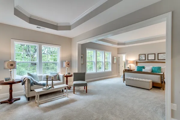 Evergreene Homes interior owners suite in Western Loudoun floorplan